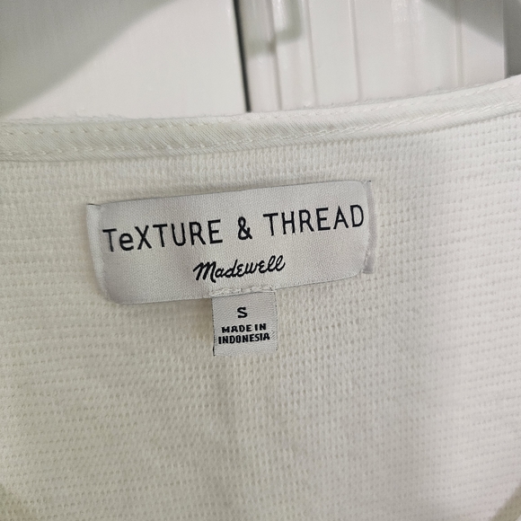 Madewell Cream Tie-Front Crop Top - Picture 4 of 4